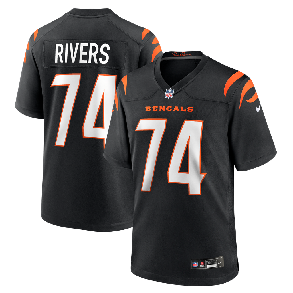 Men's Nike Cincinnati Bengals Jalen Rivers Black Team Game NFL Jersey