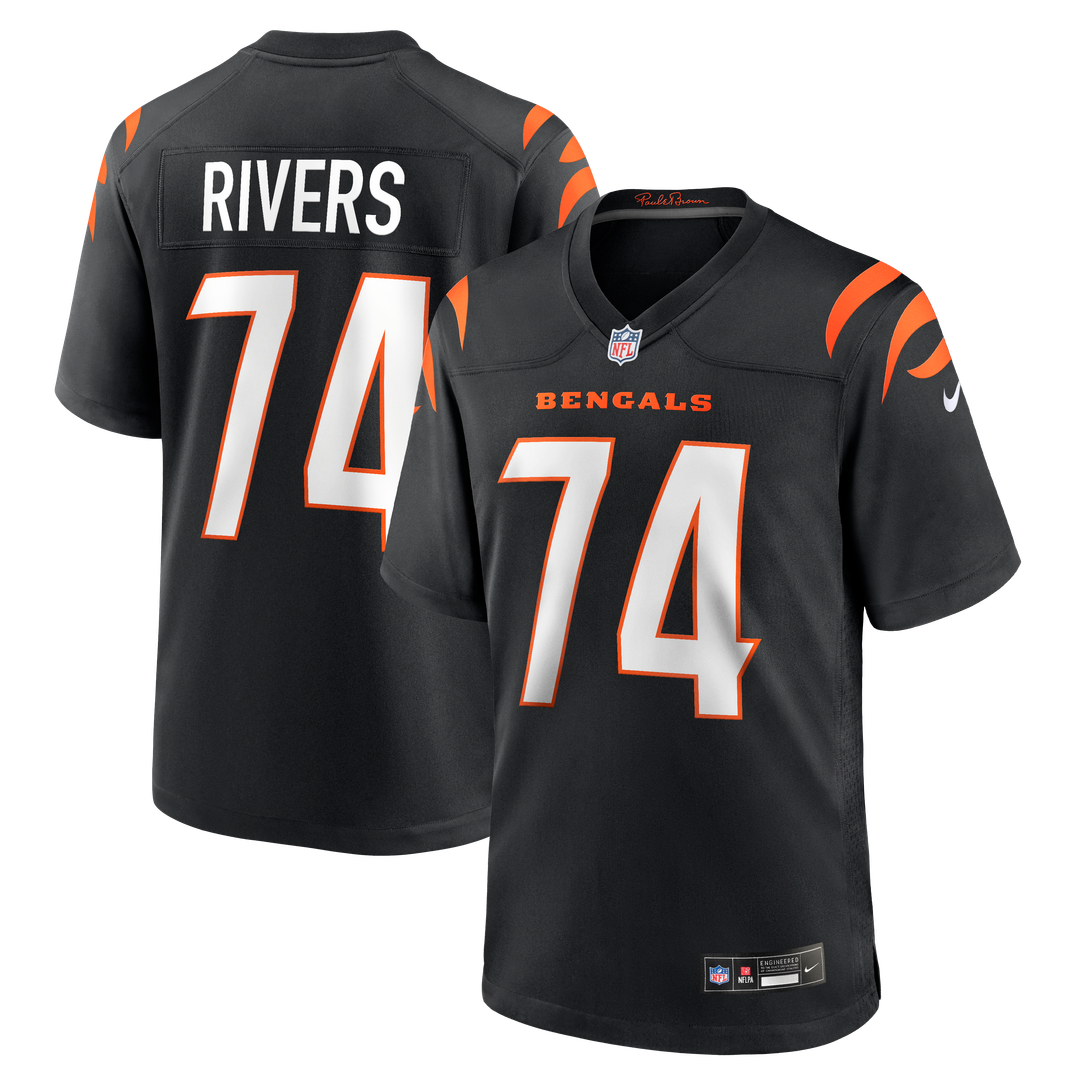Men's Nike Cincinnati Bengals Jalen Rivers Black Team Game NFL Jersey