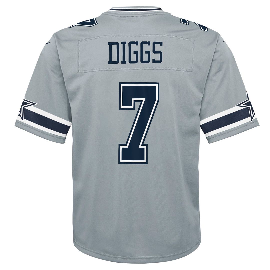 Youth Nike Dallas Cowboys Trevon Diggs Silver Inverted Game NFL Jersey