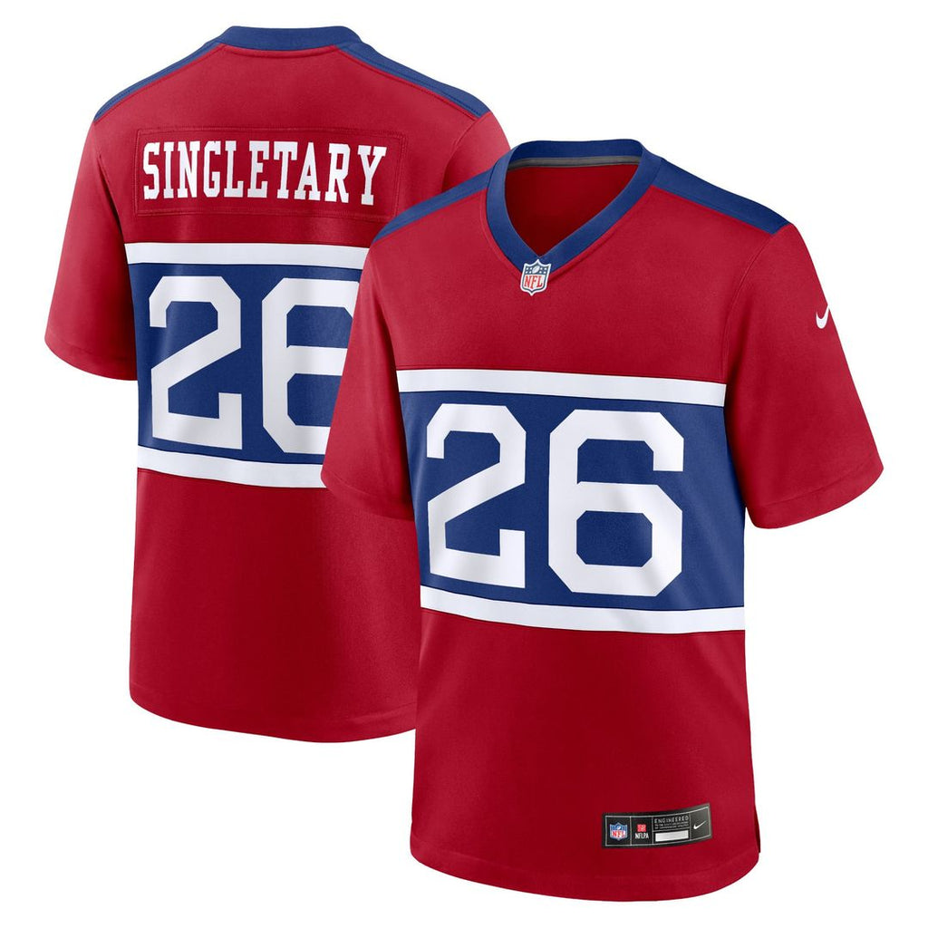 Youth Nike New York Giants Devin Singletary Red Game NFL Jersey