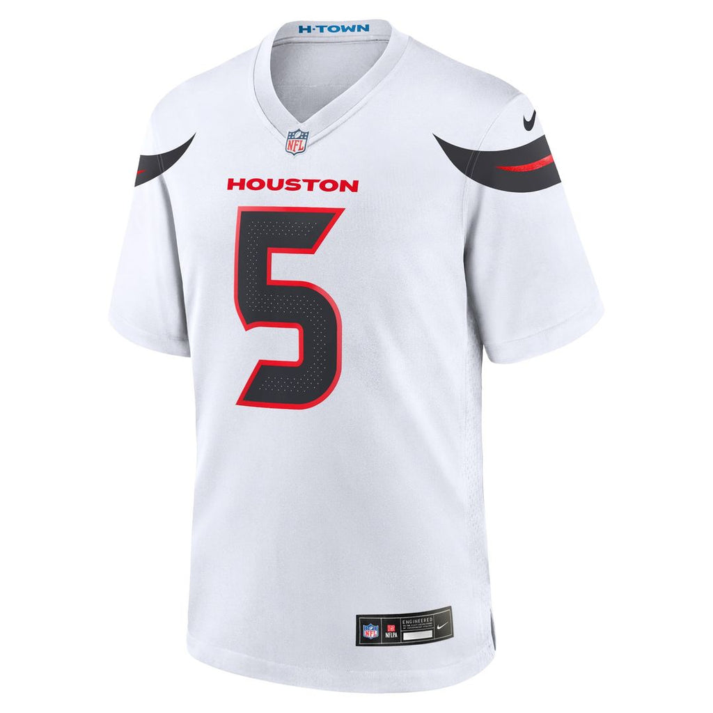 Men's Nike Houston Texans Jalen Pitre White Game NFL Jersey