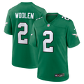 Men's Nike Philadelphia Eagles Tariq Woolen Kelly Green Alternate Game NFL Jersey