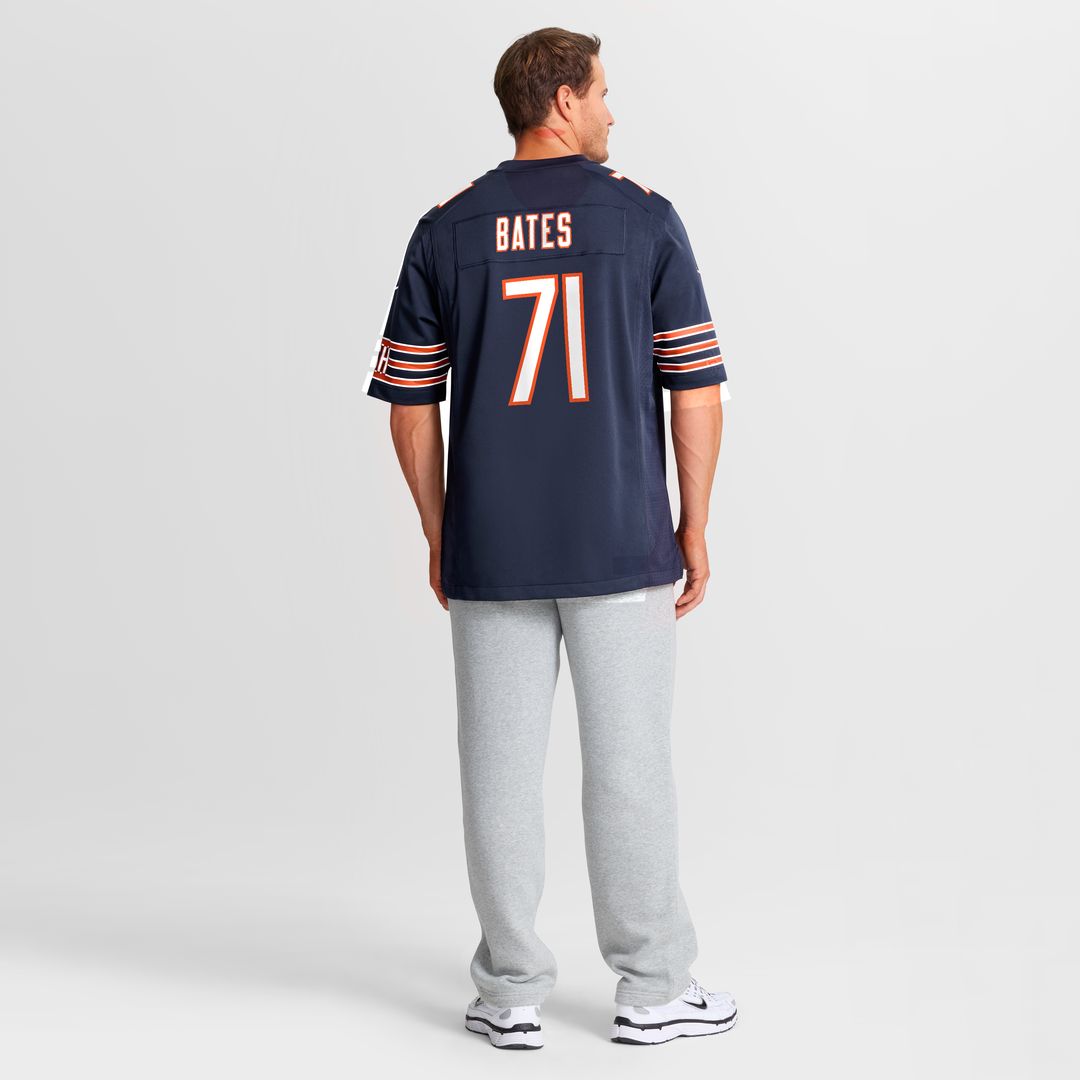 Men's Nike Chicago Bears Ryan Bates Navy Game NFL Jersey