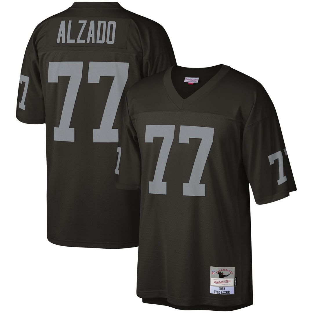 Men's Mitchell & Ness Las Vegas Raiders Lyle Alzado Black Legacy Replica NFL Jersey