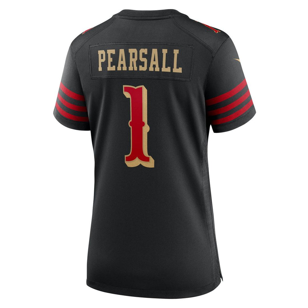 Women's Nike San Francisco 49ers Ricky Pearsall Black 2025 Rivalries Collection Game NFL Jersey