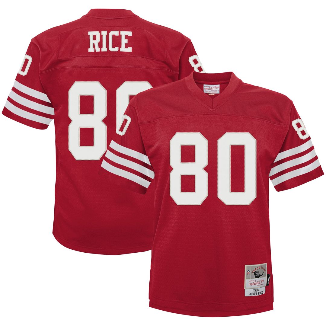 Toddler Mitchell & Ness San Francisco 49ers Jerry Rice Scarlet 1990 Retired Legacy NFL Jersey