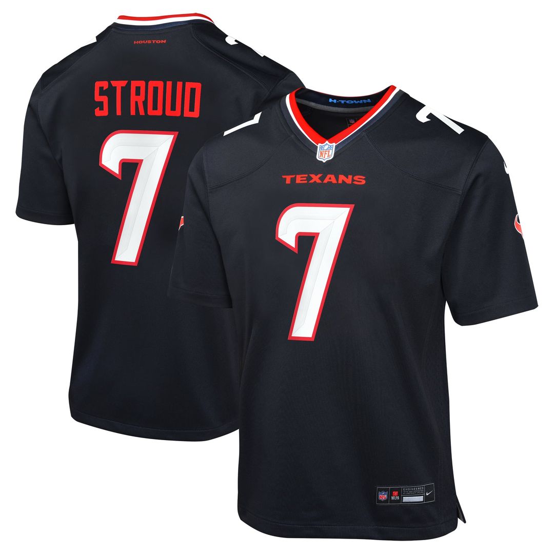Youth Nike Houston Texans C.J. Stroud Navy Game NFL Jersey