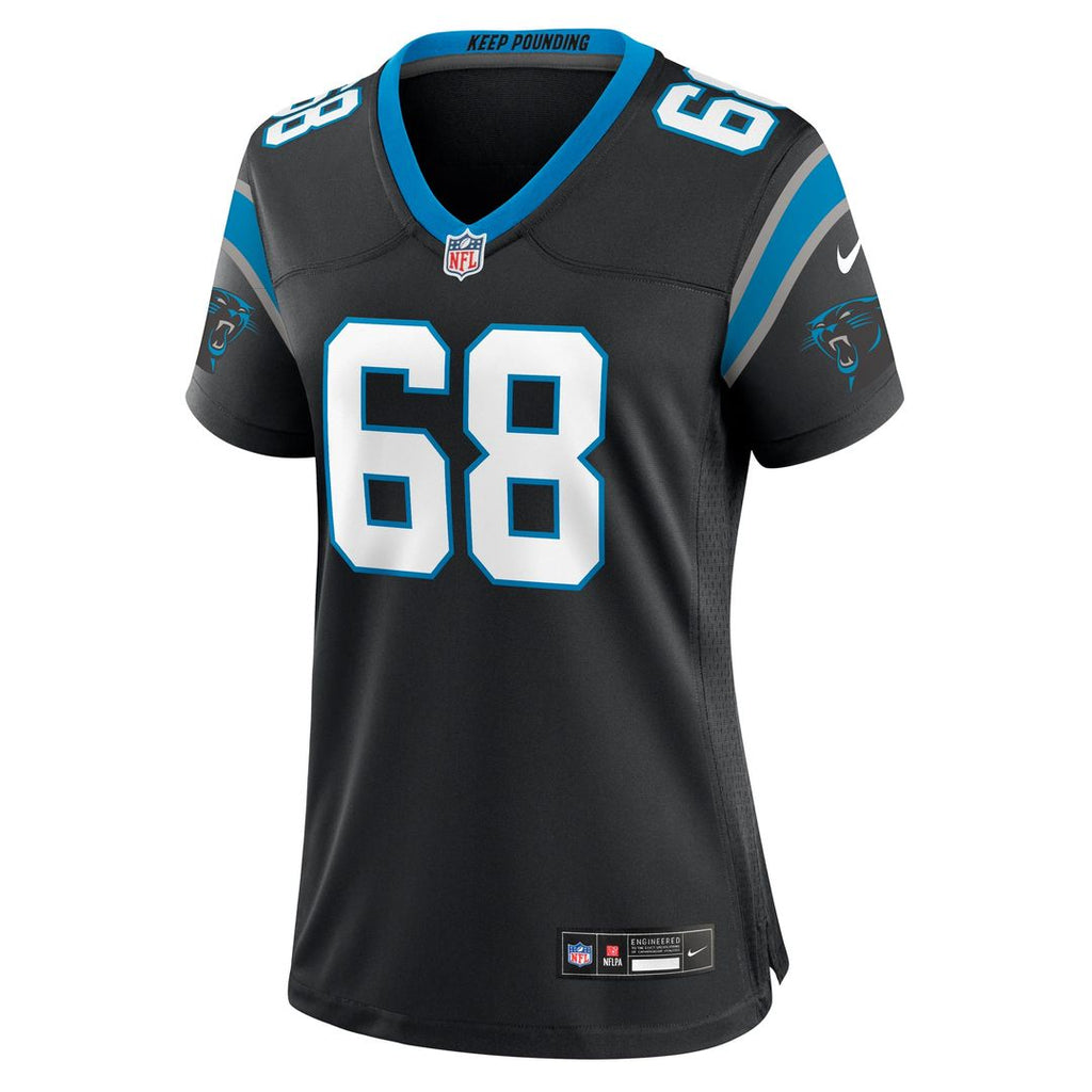 Women's Nike Carolina Panthers Damien Lewis Black Game NFL Jersey
