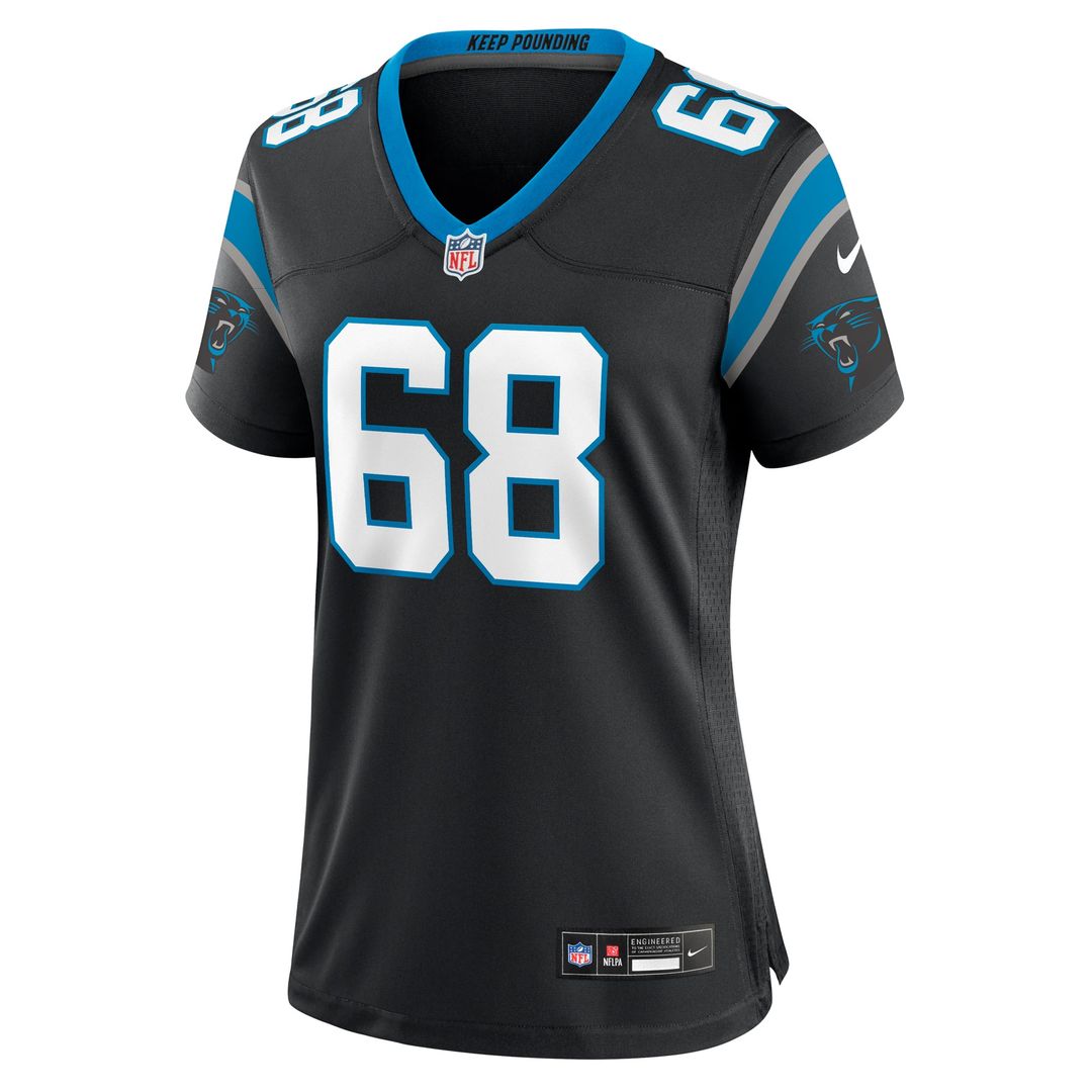 Women's Nike Carolina Panthers Damien Lewis Black Game NFL Jersey