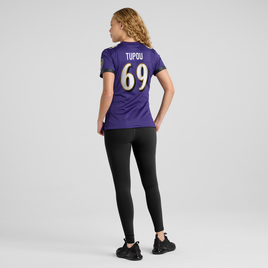 Women's Nike Baltimore Ravens Josh Tupou Purple Team Game NFL Jersey