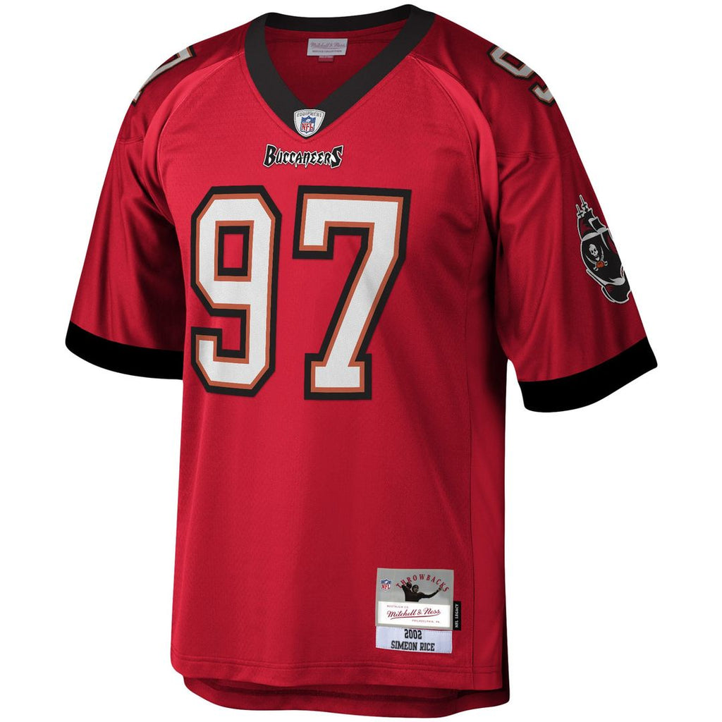 Men's Mitchell & Ness Tampa Bay Buccaneers Simeon Rice Red Legacy Replica NFL Jersey
