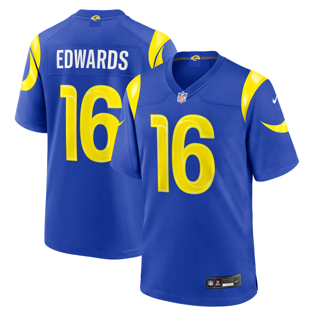 Men's Nike Los Angeles Rams Tru Edwards Royal Team Game NFL Jersey