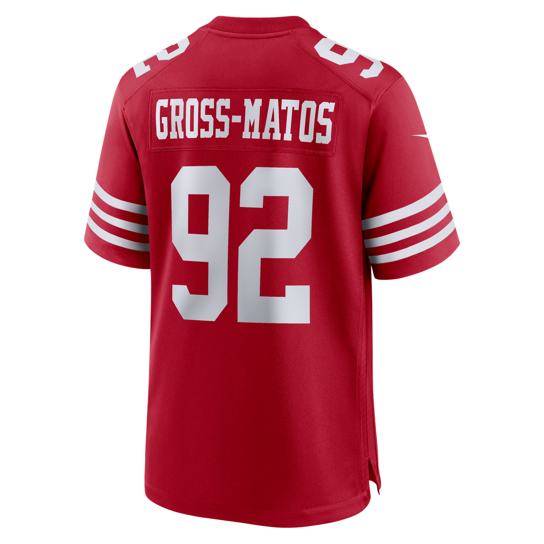 Men's Nike San Francisco 49ers Yetur Gross-Matos Scarlet Team Game NFL Jersey