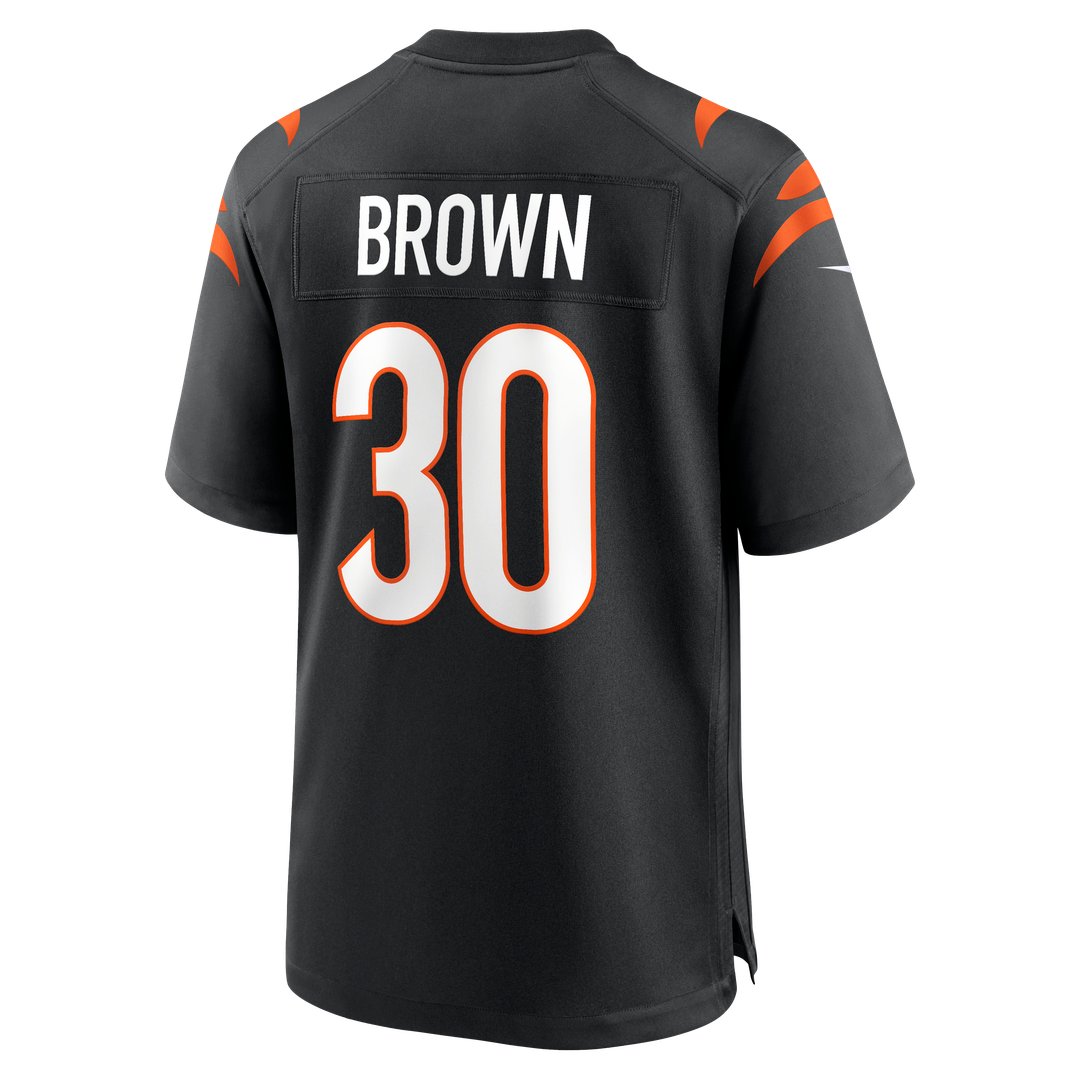 Men's Nike Cincinnati Bengals Chase Brown Black Team Game NFL Jersey