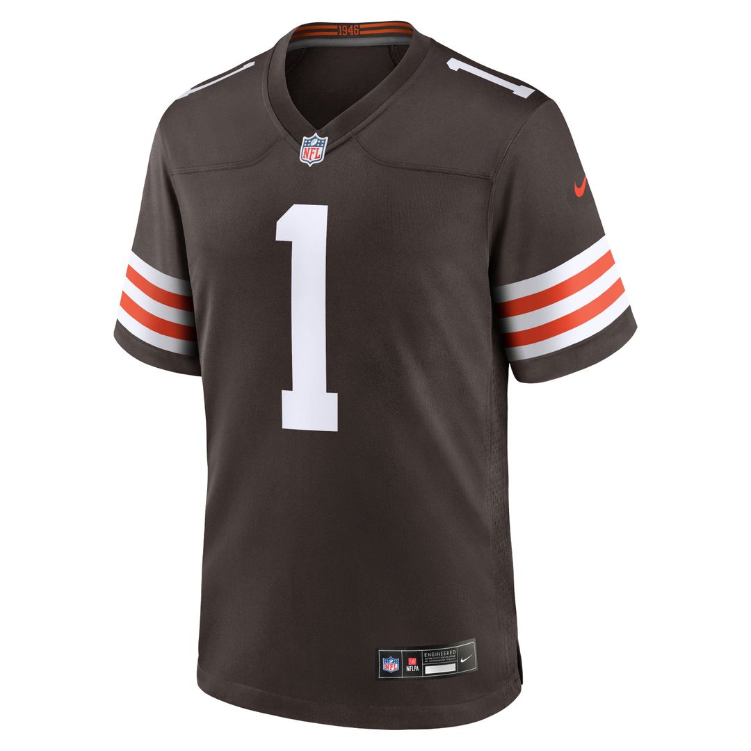 Men's Nike Cleveland Browns KC Concepcion Brown 2026 NFL Draft First Round Pick No. 24 Team Game NFL Jersey