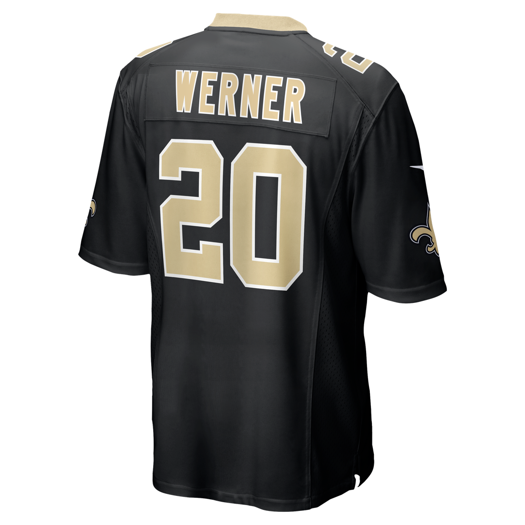 Men's Nike New Orleans Saints Pete Werner Black Game NFL Jersey