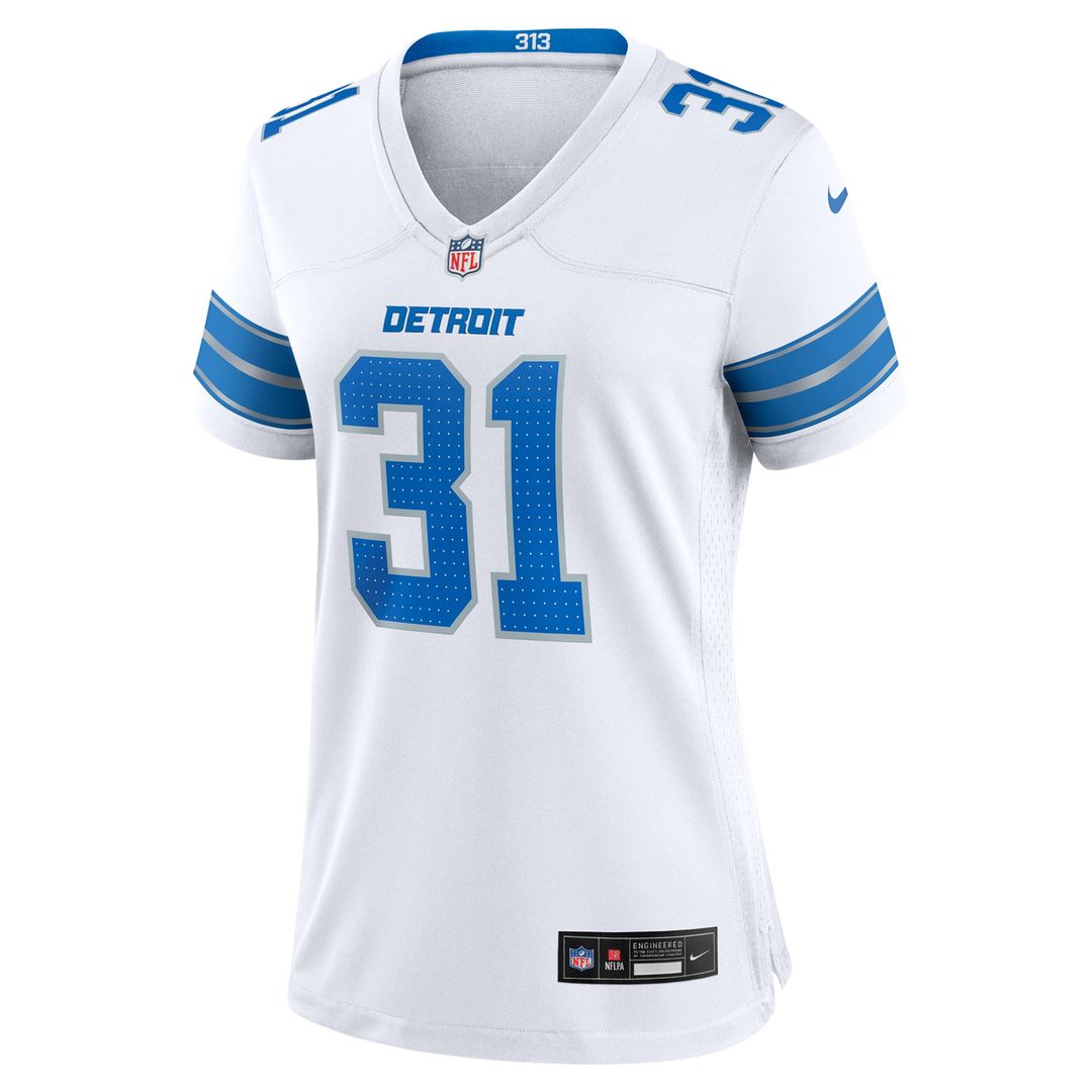 Women's Nike Detroit Lions Kerby Joseph White Game NFL Jersey