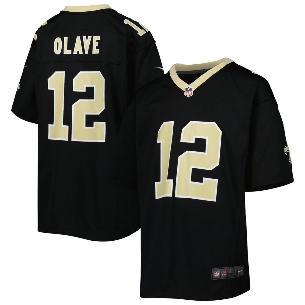 Youth Nike New Orleans Saints Chris Olave Black Game NFL Jersey