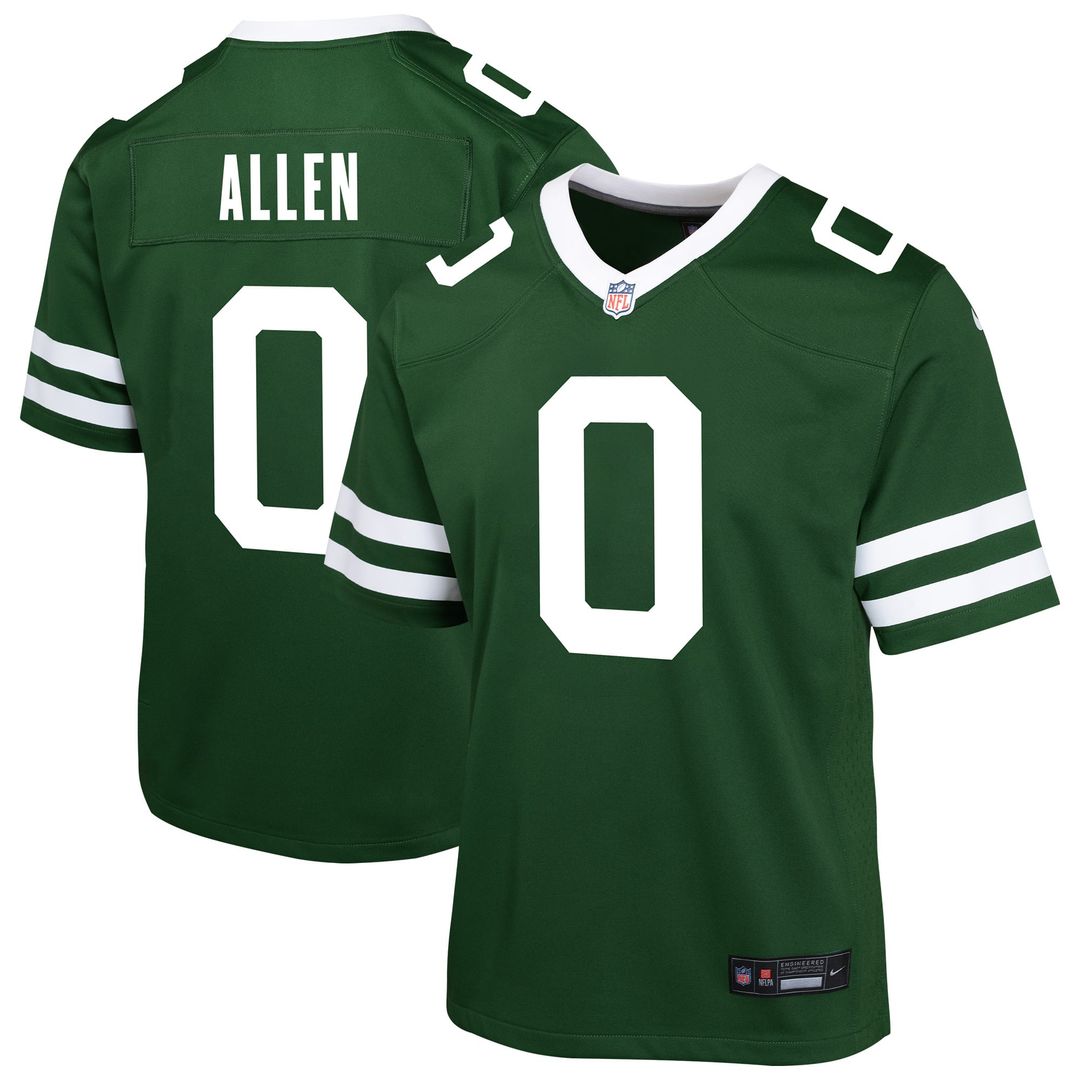 Youth Nike New York Jets Braelon Allen Green Team Game NFL Jersey