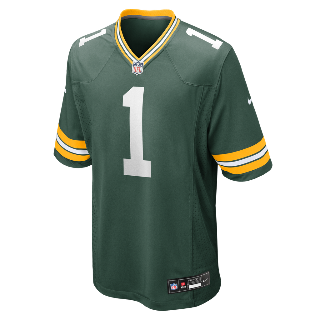 Men's Nike Green Bay Packers Number 1 Groom Green Game NFL Jersey
