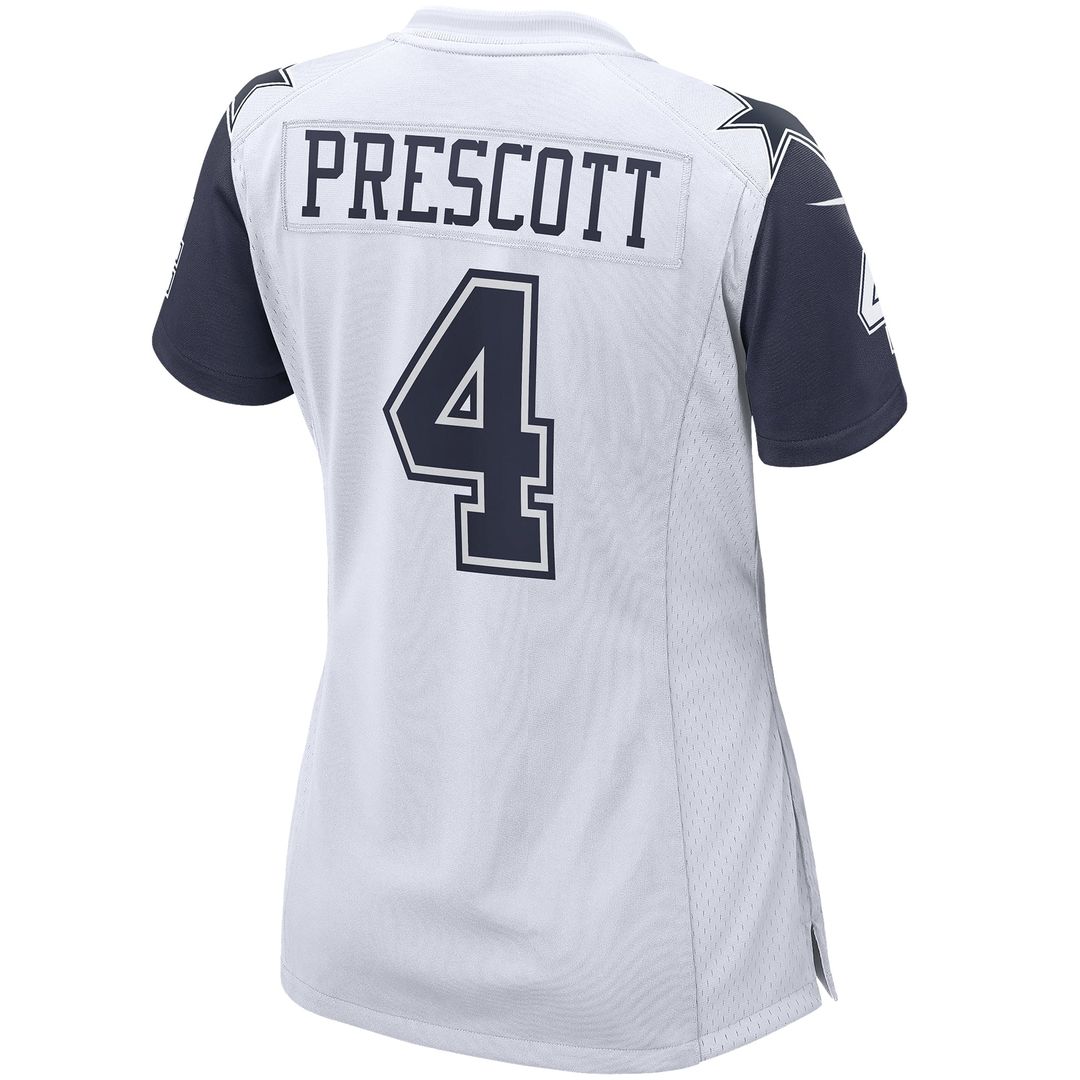 Women's Nike Dallas Cowboys Dak Prescott White Alternate Game NFL Jersey