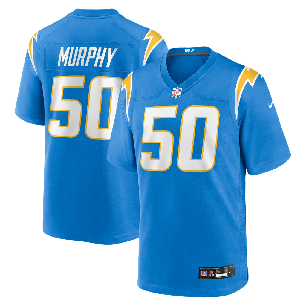 Men's Nike Los Angeles Chargers Caleb Murphy Powder Blue Team Game NFL Jersey
