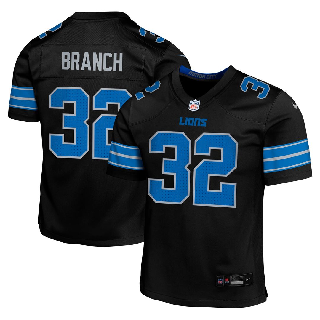 Youth Nike Detroit Lions Brian Branch Blue Game NFL Jersey