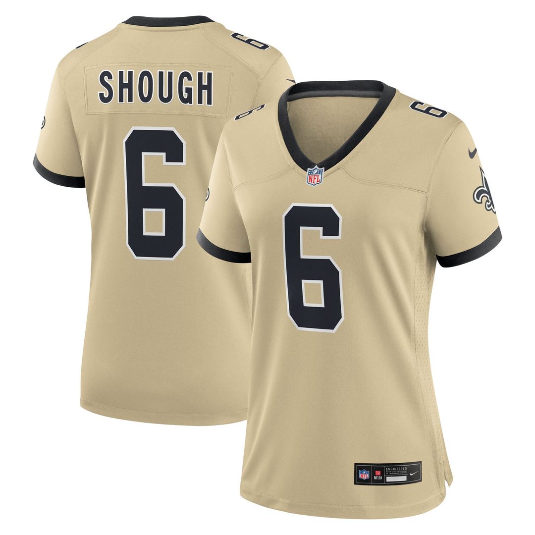 Women's Nike New Orleans Saints Tyler Shough Black Game NFL Jersey