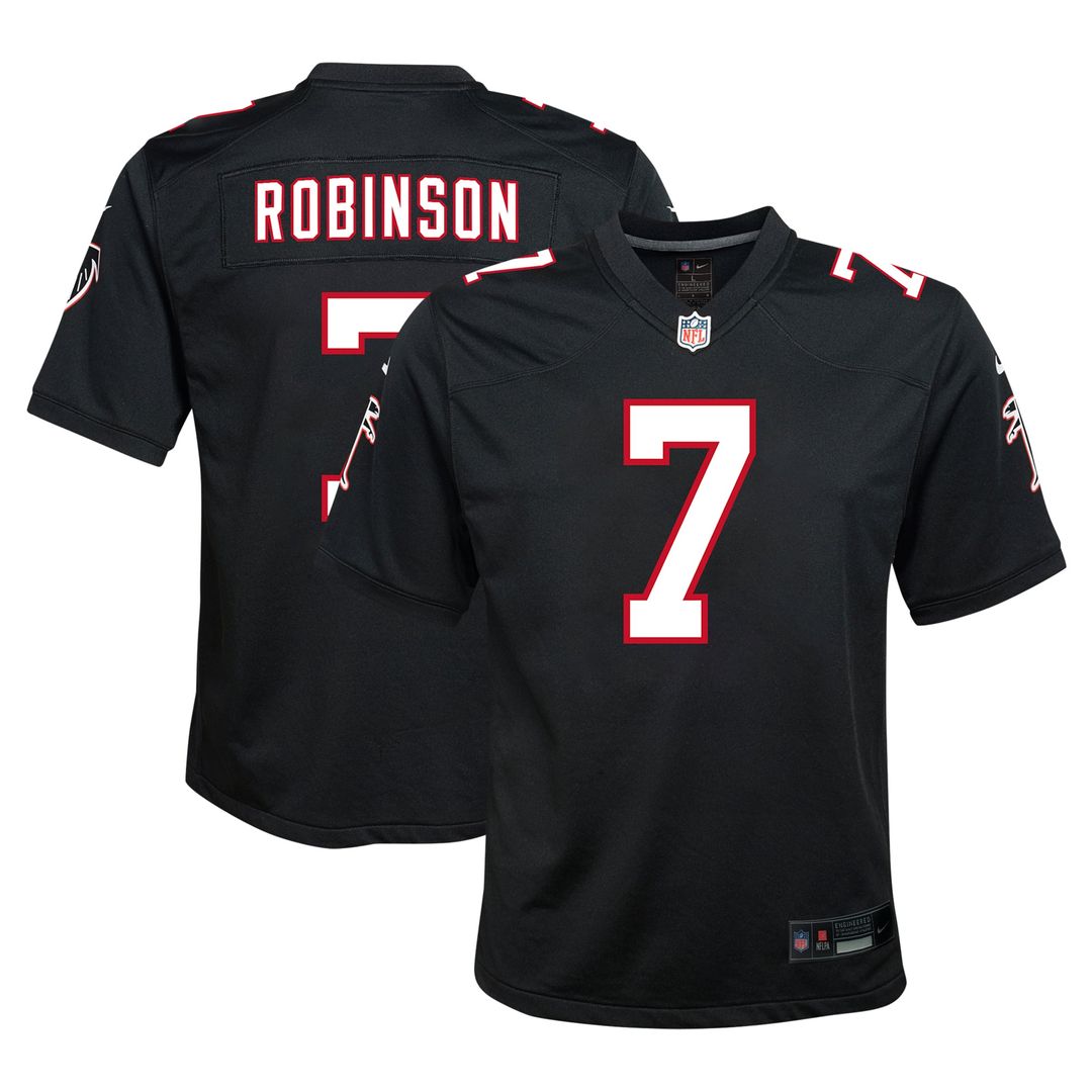Youth Nike Atlanta Falcons Bijan Robinson Black Game NFL Jersey