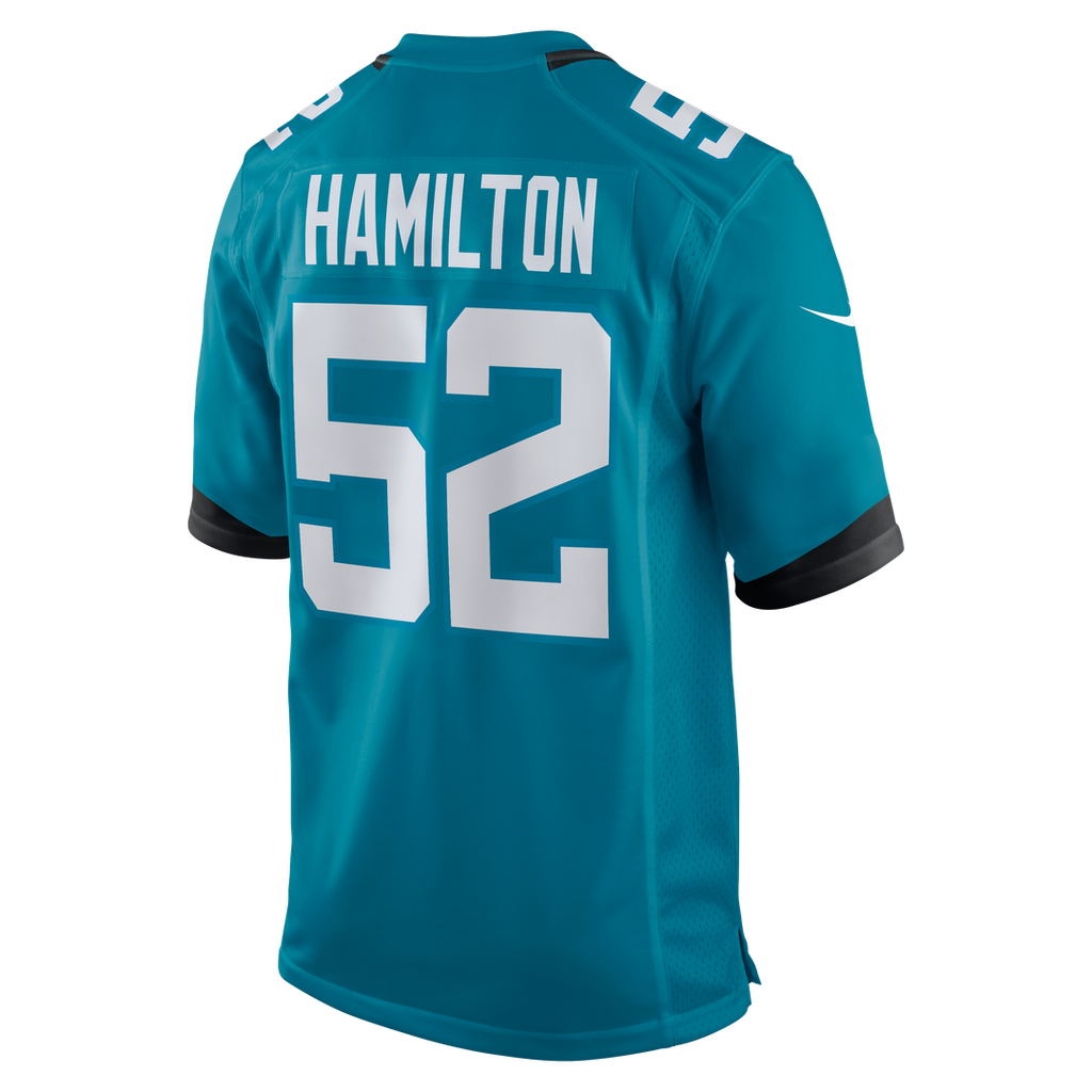 Men's Nike Jacksonville Jaguars DaVon Hamilton Black Game NFL Jersey
