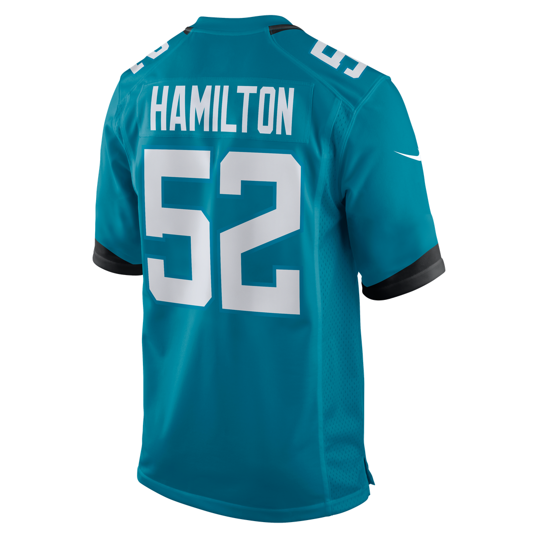 Men's Nike Jacksonville Jaguars DaVon Hamilton Black Game NFL Jersey