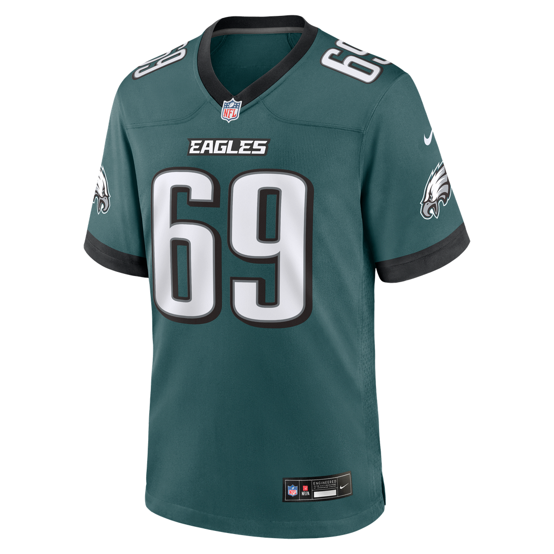 Men's Nike Philadelphia Eagles Landon Dickerson Midnight Green Team Game NFL Jersey