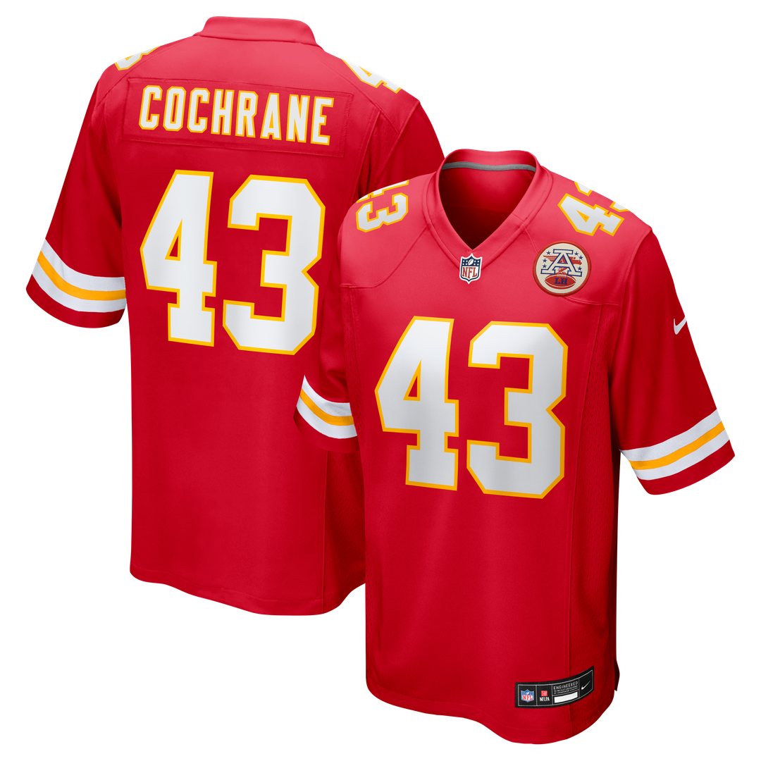 Men's Nike Kansas City Chiefs Jack Cochrane Red Game Player NFL Jersey