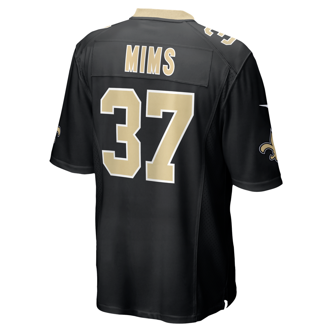 Men's Nike New Orleans Saints Jordan Mims Black Team Game NFL Jersey