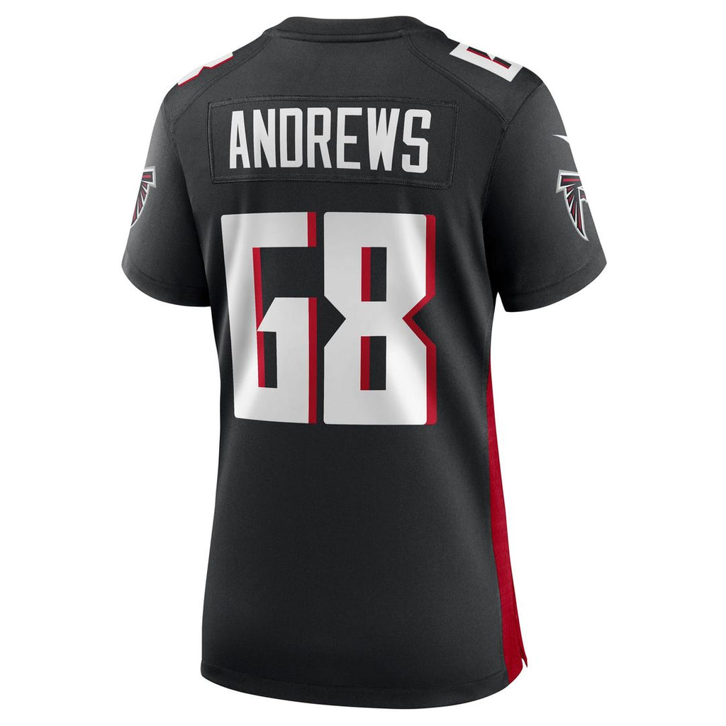 Women's Nike Atlanta Falcons Josh Andrews Black Game Player NFL Jersey
