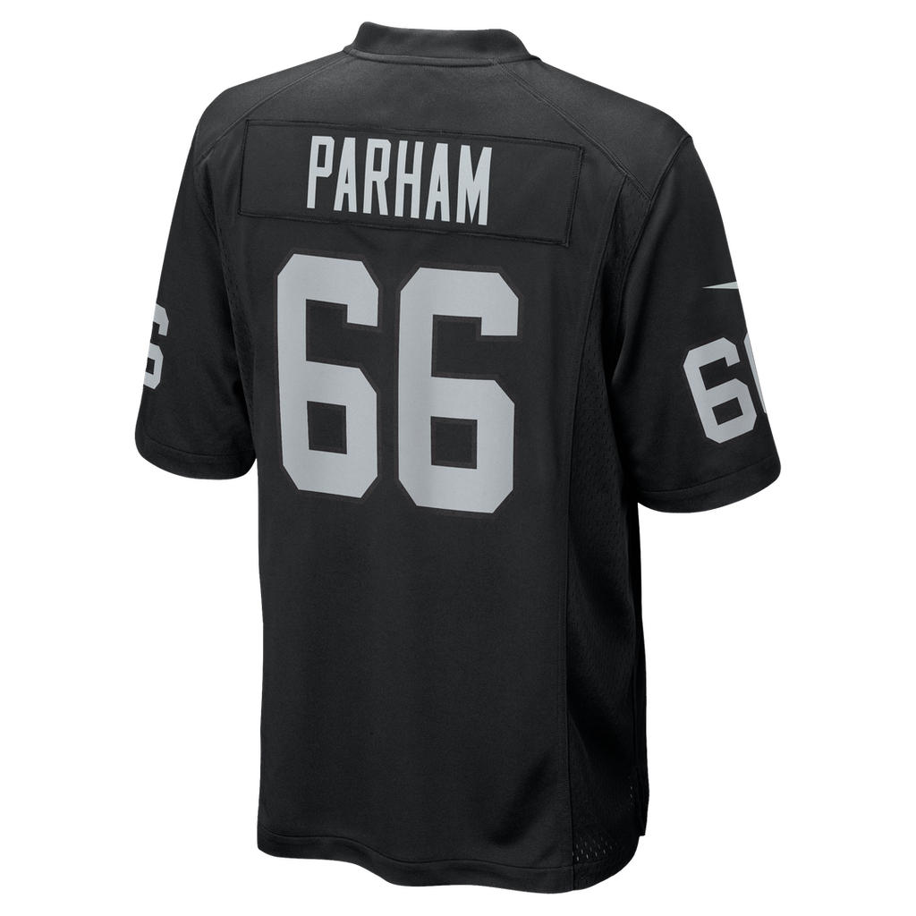 Men's Nike Las Vegas Raiders Dylan Parham Black Game Player NFL Jersey
