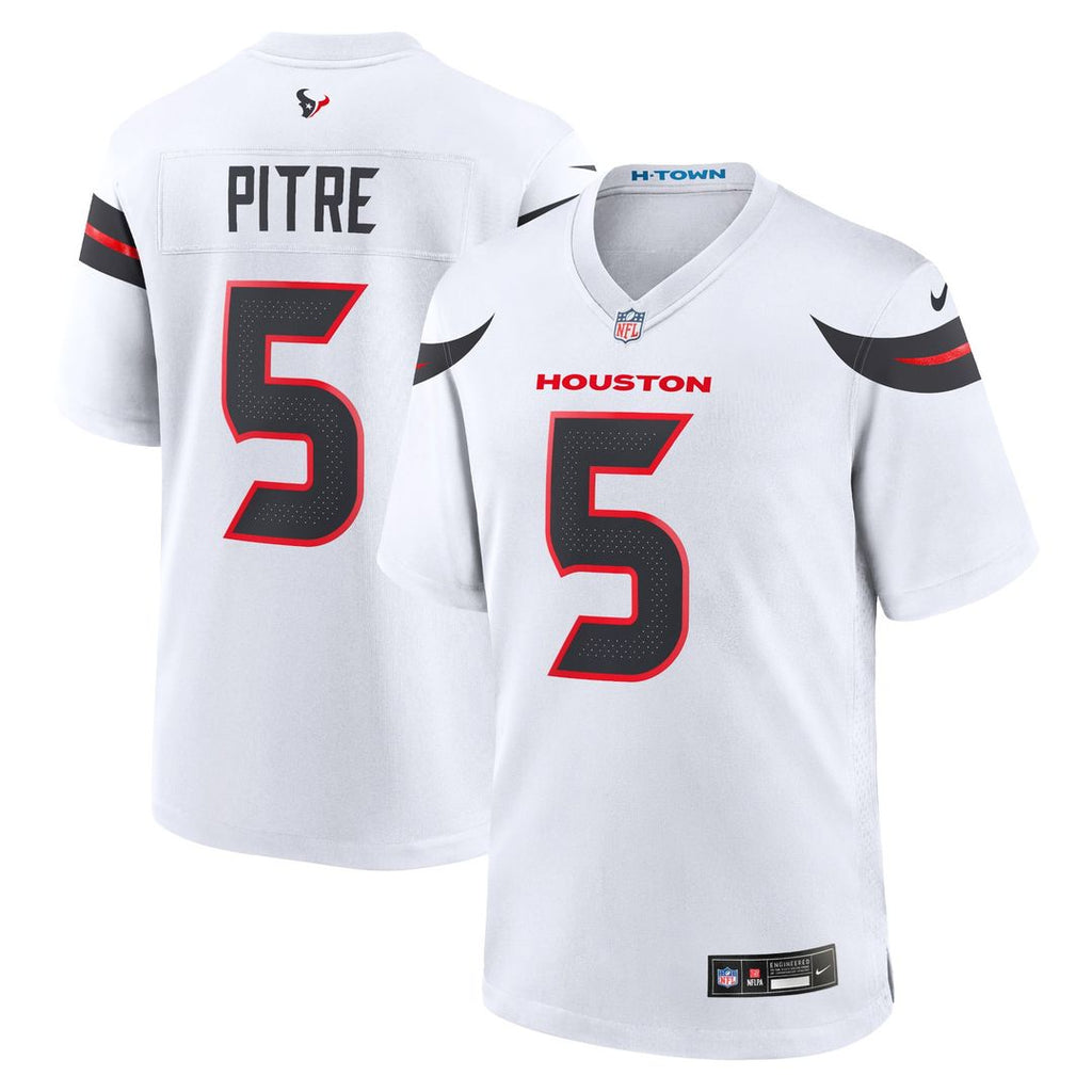 Men's Nike Houston Texans Jalen Pitre White Game NFL Jersey