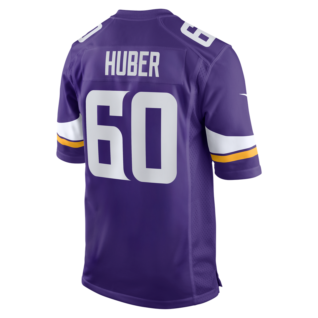 Men's Nike Minnesota Vikings Joe Huber Purple Team Game NFL Jersey