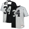Men's Big & Tall Mitchell & Ness Las Vegas Raiders Bo Jackson Black/Silver Split Legacy Retired Player Replica NFL Jersey