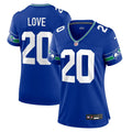 Women's Nike Seattle Seahawks Julian Love Royal Throwback Player Game NFL Jersey