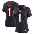 Women's Nike Houston Texans Navy #1 Mom Game NFL Jersey