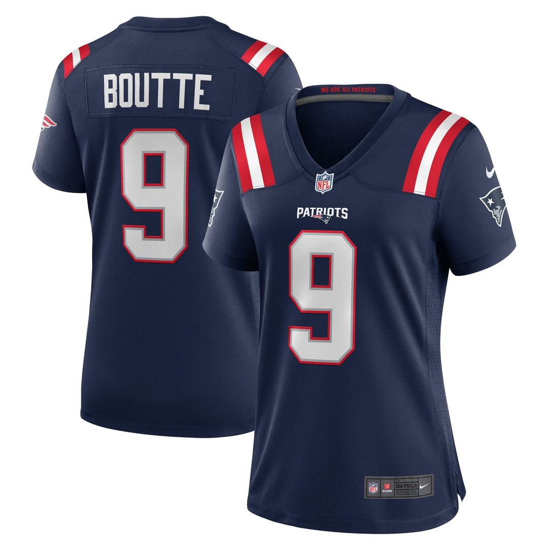 Women's Nike New England Patriots Kayshon Boutte Navy Game NFL Jersey