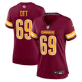 Women's Nike Washington Commanders Tyler Ott Burgundy Team Game NFL Jersey