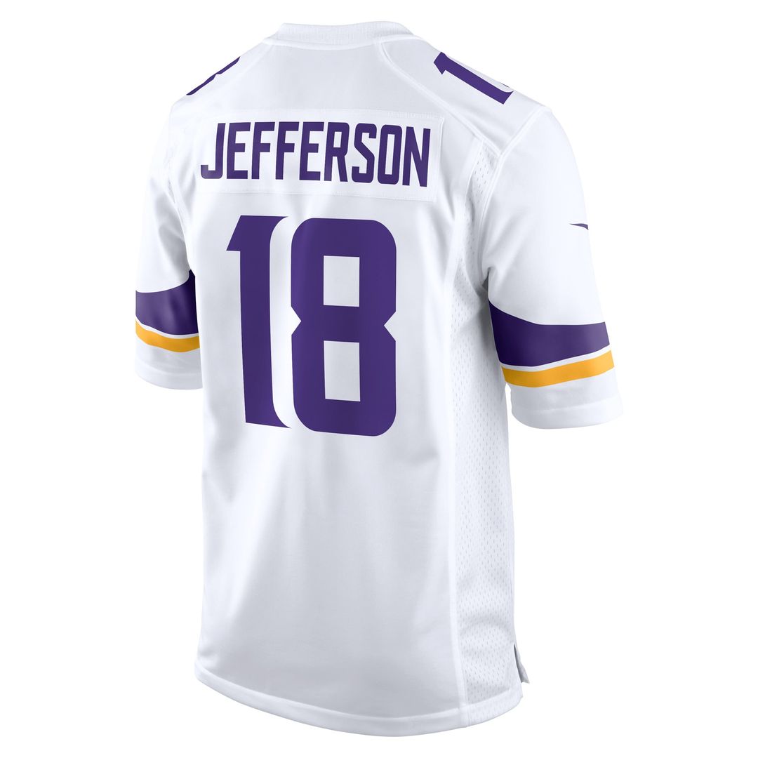 Men's Nike Minnesota Vikings Justin Jefferson White Game Player NFL Jersey