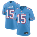 Men's Nike Tennessee Titans Keldric Faulk Light Blue 2026 NFL Draft First Round Pick No.31 Game NFL Jersey