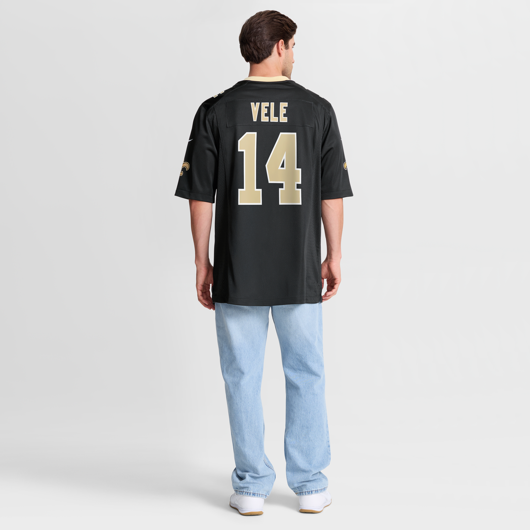 Men's Nike New Orleans Saints Devaughn Vele Black Team Game NFL Jersey