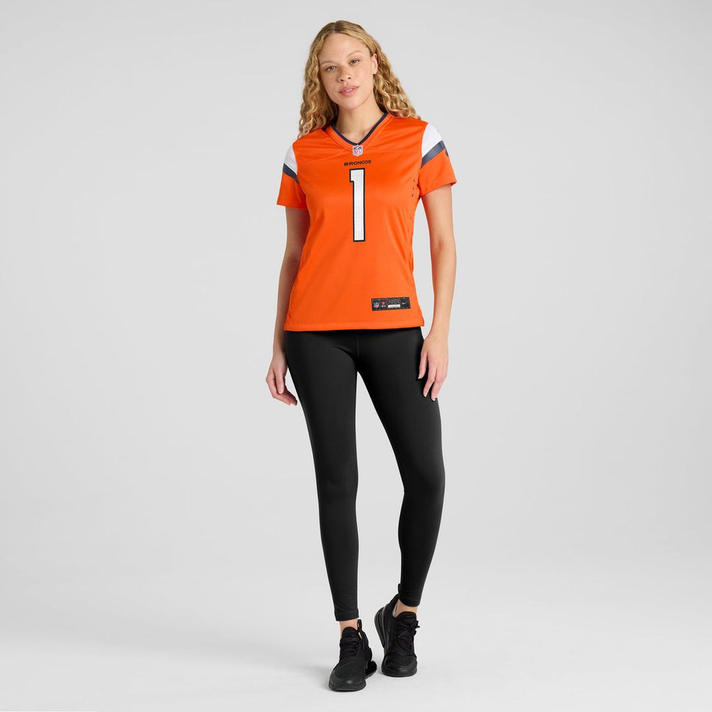 Women's Nike Denver Broncos Orange #1 Mom Game NFL Jersey