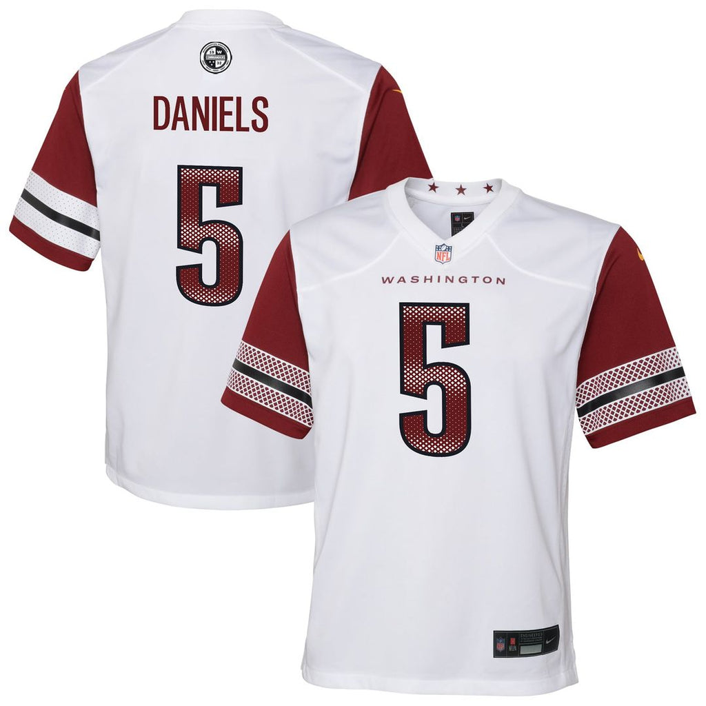 Youth Nike Washington Commanders Jayden Daniels White Game NFL Jersey