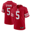 Men's Nike San Francisco 49ers Mike Evans Scarlet Game NFL Jersey