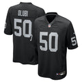 Men's Nike Las Vegas Raiders Segun Olubi Black Team Game NFL Jersey